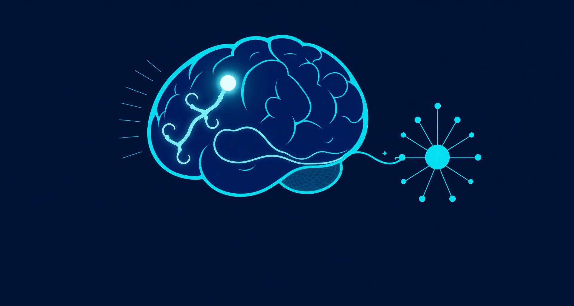 A stylized brain with a calming neural pathway: Selank modulates GABA signaling to reduce anxious over-firing without sedation.